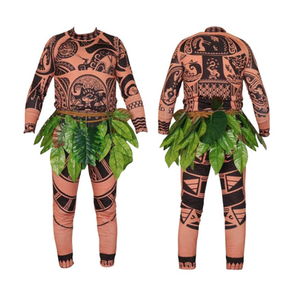 Adventure Costume Cosplay Outfit with Tattoo Design & Padded Muscles | Fun Dress-Up for Halloween and Themed Events