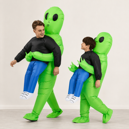 Inflatable Alien Costume with Quick Setup Fan | Fun Party Outfit for Halloween and Themed Events