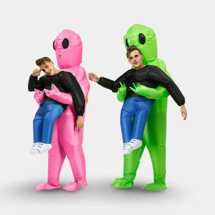 Inflatable Alien Costume with Quick Setup Fan | Fun Party Outfit for Halloween and Themed Events
