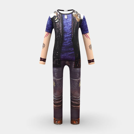 Kids Zombie Jumpsuit Halloween Costume with Zip-Up Closure | Spooky Dress-Up for Parties and Role Play