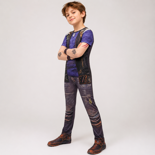 Kids Halloween Costumes, Zombie Costume with Zip Up Jumpsuit or Hoodie Style for Role Play and Party_00
