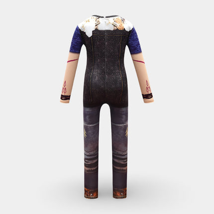 Kids Zombie Jumpsuit Halloween Costume with Zip-Up Closure | Spooky Dress-Up for Parties and Role Play