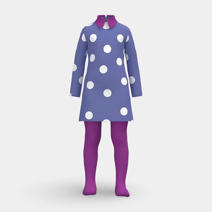 Polka Dot Halloween Costume Dress with Optional Wig | Playful Cosplay Outfit for Kids and Adults