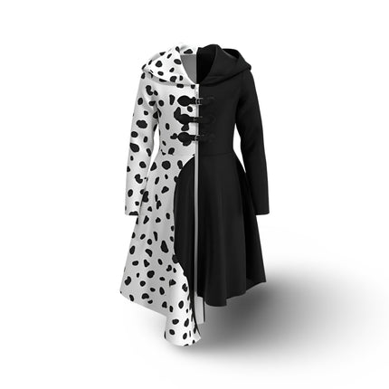 Spotted Dress Cape Cosplay Costume for Kids and Adults | Bold Character Outfit for Halloween and Themed Events