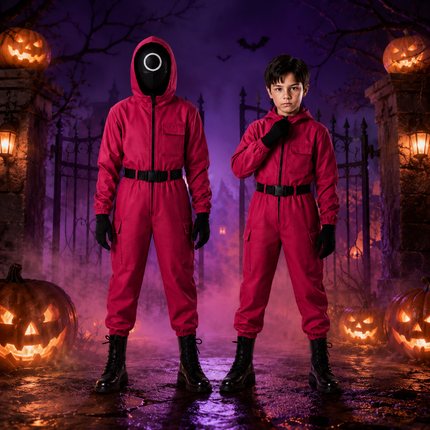 Kids Costume Jumpsuit with Hood, Mask & Accessories | Fun Halloween Outfit for Trick-or-Treating and Parties