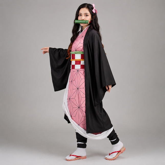 Kids Halloween Costumes, Anime Kimono Cosplay Costume Set, Anime Cosplay Outfit for School Events and Parties_00