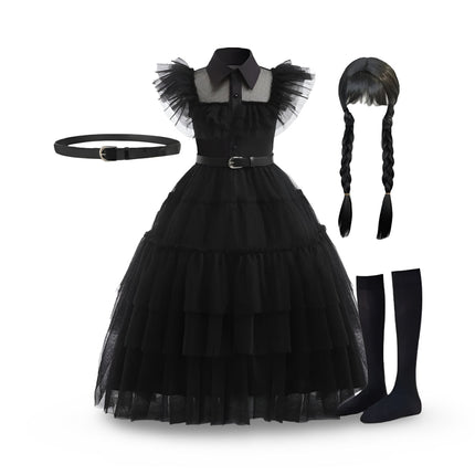 Princess Dress Halloween Costume with Layered Design | Event-Ready Outfit for Parties and Celebrations