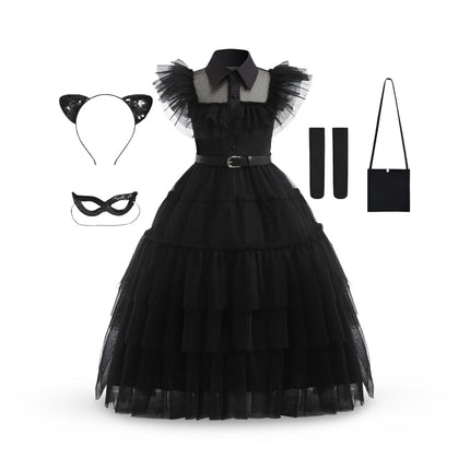 Princess Dress Halloween Costume with Layered Design | Event-Ready Outfit for Parties and Celebrations