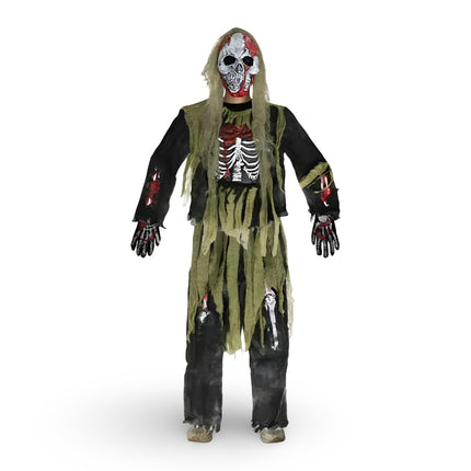 Skeleton Zombie Costume Set with Scary Mask for Kids | Complete Outfit for Halloween Parties and Trick-or-Treating