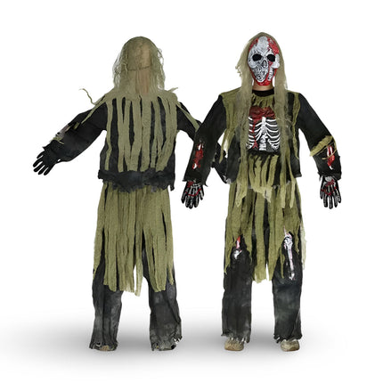 Skeleton Zombie Costume Set with Scary Mask for Kids | Complete Outfit for Halloween Parties and Trick-or-Treating