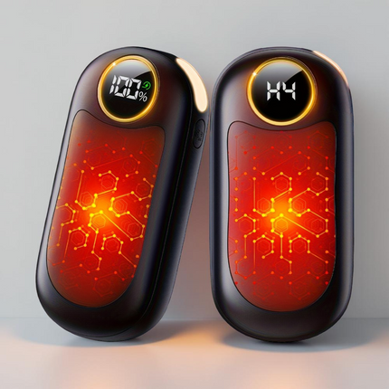 Electric Hand Warmer Set with Rechargeable Batteries | Compact Pocket Heater for Cold Weather Comfort