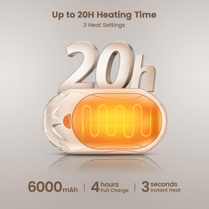 Rechargeable Hand Warmers Set with 20-Hour Battery Life | Electric Pocket Heaters for Cold Weather Comfort