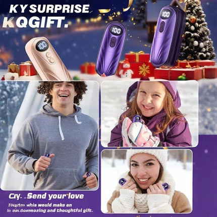 Rechargeable Hand Warmers with LED Display & 5 Heat Levels | Instant Warmth for Cold Weather Comfort