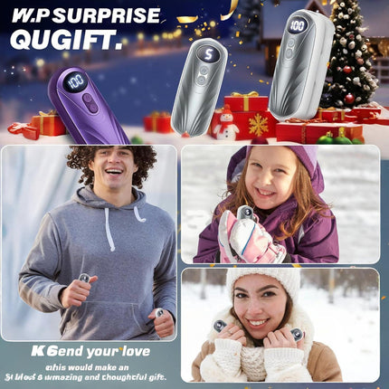 Rechargeable Hand Warmers with LED Display & 5 Heat Levels | Instant Warmth for Cold Weather Comfort