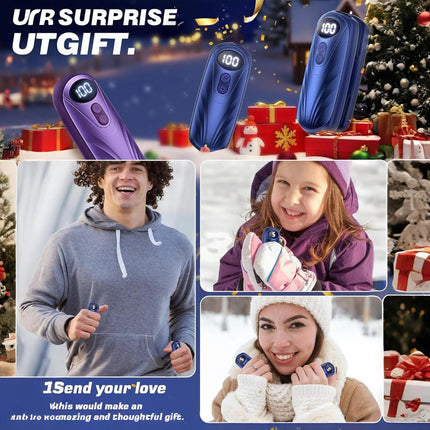 Rechargeable Hand Warmers with LED Display & 5 Heat Levels | Instant Warmth for Cold Weather Comfort