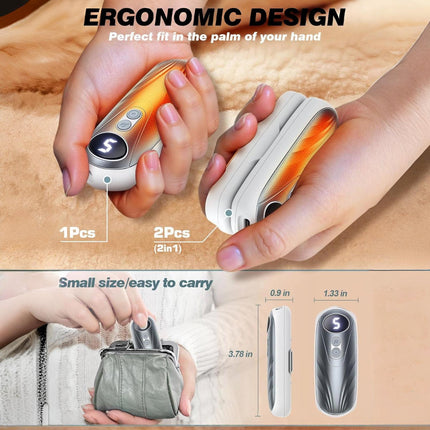 Rechargeable Hand Warmers with LED Display & 5 Heat Levels | Instant Warmth for Cold Weather Comfort