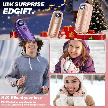 Rechargeable Hand Warmers with LED Display & 5 Heat Levels | Instant Warmth for Cold Weather Comfort