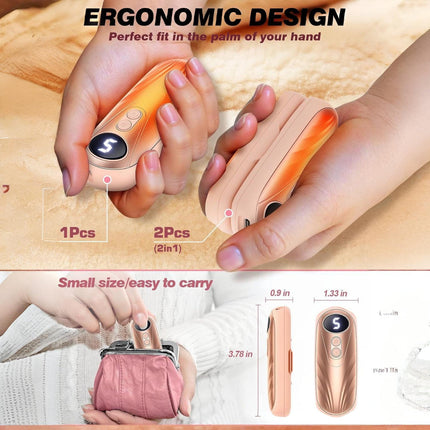 Rechargeable Hand Warmers with LED Display & 5 Heat Levels | Instant Warmth for Cold Weather Comfort