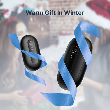 Rechargeable Magnetic Hand Warmers Set with LED Display | 3 Heat Levels for Quick Pocket Warmth