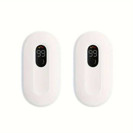 Rechargeable Magnetic Hand Warmers Set with LED Display | 3 Heat Levels for Quick Pocket Warmth