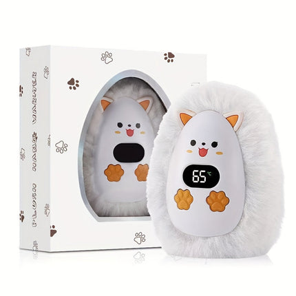 Rechargeable Hand Warmers with LCD Display | Plush Pocket Heater for Adjustable Comfort
