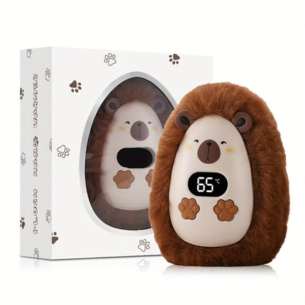 Rechargeable Hand Warmers with LCD Display | Plush Pocket Heater for Adjustable Comfort
