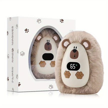 Rechargeable Hand Warmers with LCD Display | Plush Pocket Heater for Adjustable Comfort