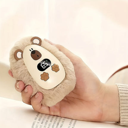Rechargeable Hand Warmers with LCD Display | Plush Pocket Heater for Adjustable Comfort