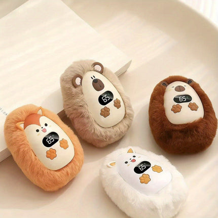 Rechargeable Hand Warmers with LCD Display | Plush Pocket Heater for Adjustable Comfort