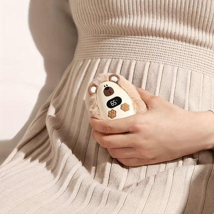 Rechargeable Hand Warmers with LCD Display | Plush Pocket Heater for Adjustable Comfort