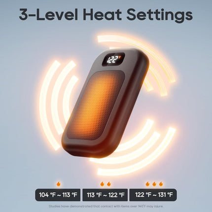 Rechargeable Hand Warmers Dual Pack with LED Display | 3 Heat Levels for Instant Warmth on the Go