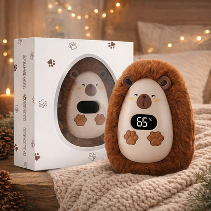 Rechargeable Hand Warmers with LCD Display | Plush Pocket Heater for Adjustable Comfort