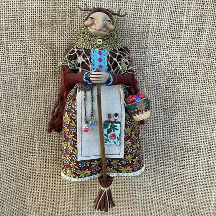 Kitchen Witch Doll, Handmade Good Luck Charm for Kitchen Decor, Hanging Witch Decoration, RV Decor and Car Charm