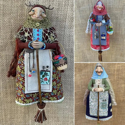 Kitchen Witch Doll, Handmade Good Luck Charm for Kitchen Decor