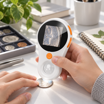 Digital Microscope with LCD Screen, Handheld Microscope for Jewelry Inspection, Portable Digital Magnifying Glass_03