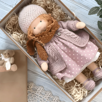 Handmade Cotton Doll Soft Toy for Imaginative Play | Perfect Gift Box for Creative Storytelling