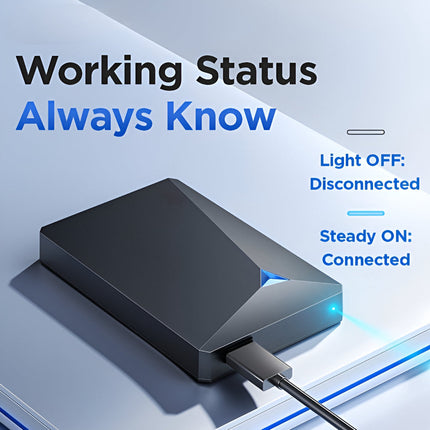 Portable External Hard Drive with USB 3.0 for Fast Data Transfer | Slim Design for Easy Travel and Compatibility