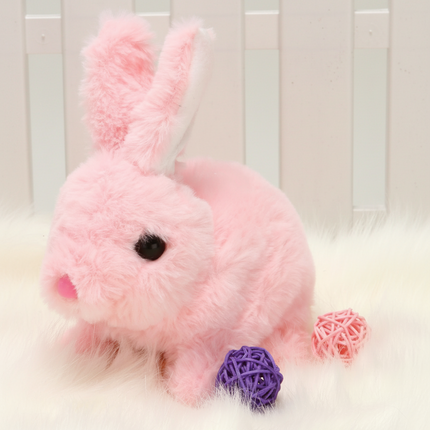 Interactive Plush Bunny Toy with Animated Movements | Realistic Walking Pet for Engaging Playtime