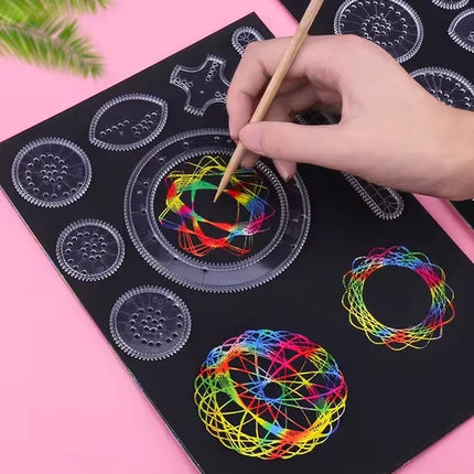 Spirograph Drawing Set with Precision Tools & Colorful Patterns for Creative Fun