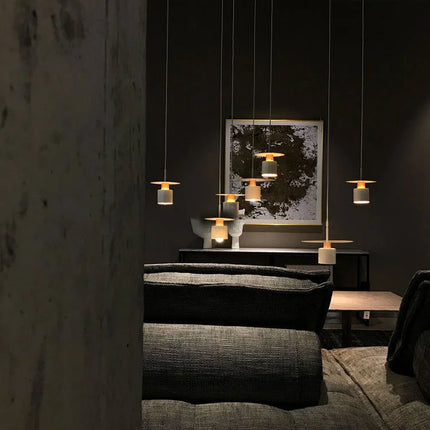 Pendant Ceiling Light with Modern Geometric Design | Adjustable Downward Illumination for Dining and Living Spaces