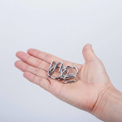 Metal Brain Teaser Puzzle Set with Multiple Shapes | Logic Challenge for Kids' Problem-Solving Skills