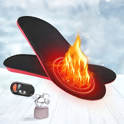 Heated Shoe Insoles with Remote Control and Adjustable Heat | Wireless Electric Inserts for All-Day Comfort in Cold Weather