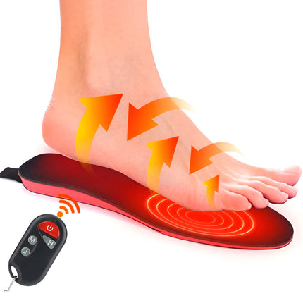 Heated Shoe Insoles with Remote Control and Adjustable Heat | Wireless Electric Inserts for All-Day Comfort in Cold Weather