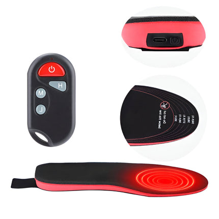 Heated Shoe Insoles with Remote Control and Adjustable Heat | Wireless Electric Inserts for All-Day Comfort in Cold Weather