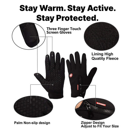 Thermal Winter Gloves with Touchscreen Capability | Adjustable Heating for Outdoor Activities
