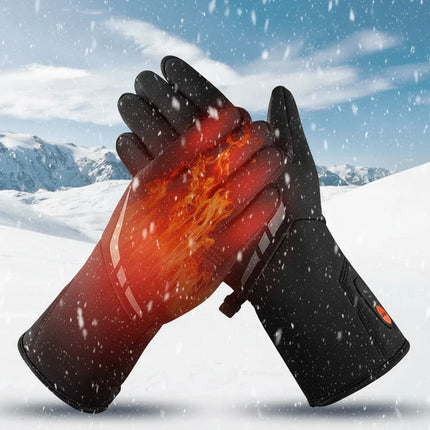 Heated Winter Gloves with Touchscreen Functionality | Waterproof Battery-Powered Gloves for Skiing and Outdoor Activities
