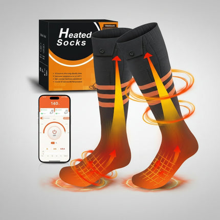 Heated Socks with App Control and 4 Heat Levels | Ultimate Outdoor Comfort for Cold Weather Activities