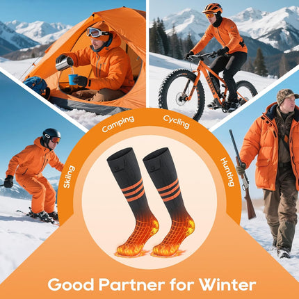 Heated Socks with App Control and 4 Heat Levels | Ultimate Outdoor Comfort for Cold Weather Activities
