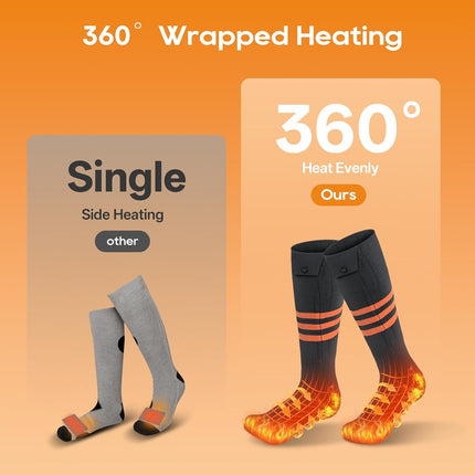 Heated Socks with App Control and 4 Heat Levels | Ultimate Outdoor Comfort for Cold Weather Activities