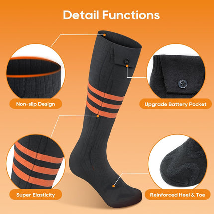 Heated Socks with App Control and 4 Heat Levels | Ultimate Outdoor Comfort for Cold Weather Activities
